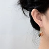 Bold and cool colorful three-dimensional crystal earrings, exaggerated design, high-end artistic flower basket earrings, light luxury geometric earrings for women Application Scenario